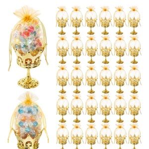 25 Elegant Gold Crown Party Favor Holders | Royal Baby Shower